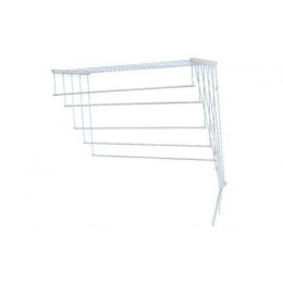 Сушилка для белья потолочная стальная 2,5 м, 5 стержней, белая, PERFECTO LINEA