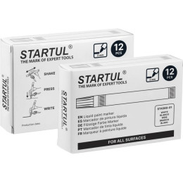 Маркер промышл. перманентный на основе жидк. краски белый STARTUL PROFI (ST4360-01)