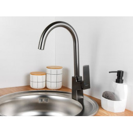 Смеситель для кухни (Lt) D35, серия Lily антрацит, a-five