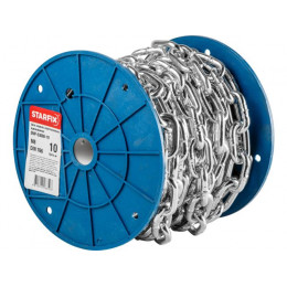 Цепь сварная короткозвенная, оцинк. М8 DIN 766 (бухта 10 м) STARFIX