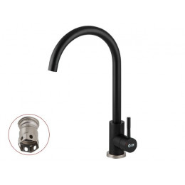 Смеситель для кухни (SUS 304) D35, серия ZAR черный AV Engineering