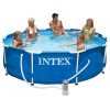 Каркасный бассейн Metal Frame, круглый, 305х76 см + фильтр-насос 220 В, INTEX