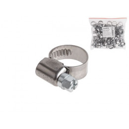 Хомут червячный 10-16 мм, нерж.сталь (W2) (50 шт в пакете) STARFIX