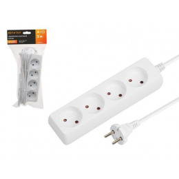 Удлинитель 5м (4 роз., 2,2кВт, б/з, ПВС 2х0,75) Юпитер