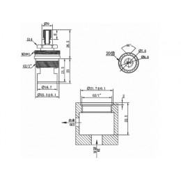 Кран-букса керамическая, тип J, AV Engineering