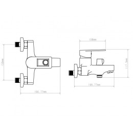 Смеситель для ванны D40-A, серия 300, ECONOCE