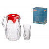 Набор (1 кувшин 1,5 л + 6 стаканов 300 мл), Фрезия (Frechia), NORITAZEH