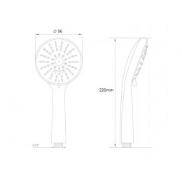 Душевая лейка, 3-функц. AVSSS-026 AV Engineering