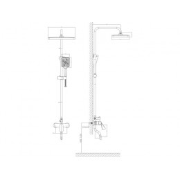 Душевая система (Lt) D35, серия Camellia хром, a-five