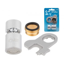 Аэратор для смесителя подвижныйвн. с ключом и переходом, AV Engineering