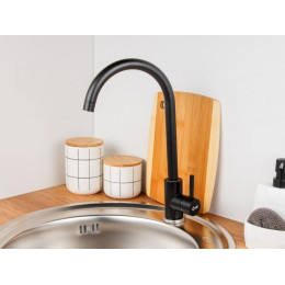 Смеситель для кухни (SUS 304) D35, серия ZAR черный AV Engineering