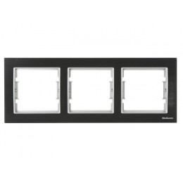 Рамка 3-ая горизонтальная алюминий дымчатый ELITRA, MUTLUSAN