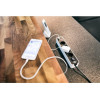 Удлинитель 1.5м (4 роз., 3.3кВт, с/з, 2 USB порта, выкл., ПВС) черный/белый Brennenstuhl Eco-Line