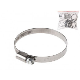 Хомут червячный 50-70 мм, нерж.сталь (W2) (25 шт в пакете) STARFIX