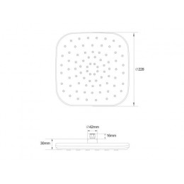 Верхний душ, 1-функц. AVSSS-057 AV Engineering