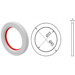 Прокладка состоящая из двух частей 6/4" (уп.10шт), Alcaplast