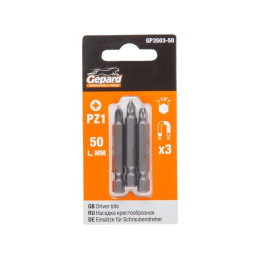 Насадка крестообразная PZ1 50мм  3шт GEPARD (GP3503-50)