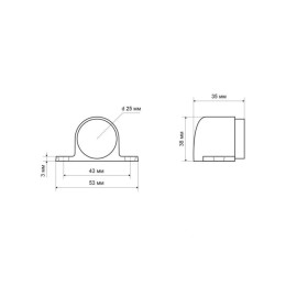 Магнитный ограничитель СТАНДАРТ 926 SN пушка мат.никель  ЕВРОПАКЕТ