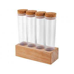 Набор для специй 4 шт, Rosemary, на деревянной подставке, натуральный, SUGAR&SPICE