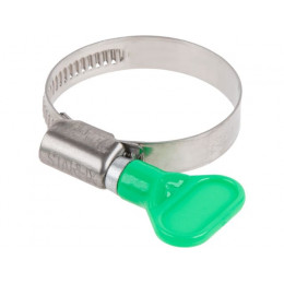 Хомут червячный с ключом "бабочка" 30-45 мм, нерж.сталь (W2) STARFIX