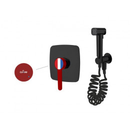Смеситель для биде (Lt) D35, серия Rose черный + красный, a-five