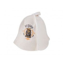 Шапка для бани "Хозяин жизни"  ТМ "Бацькина баня" из войлока