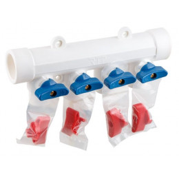 Коллектор с шар. краном универс. PPR 32х20/4, РТП