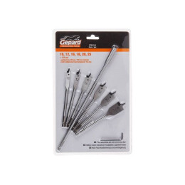 Набор сверл перьевых по дереву с удлинителем 8пр. GEPARD (GP0415-8)