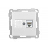 Розетка компьютерная 1xRJ45 (Cat5e) белая, ELITRA, MUTLUSAN