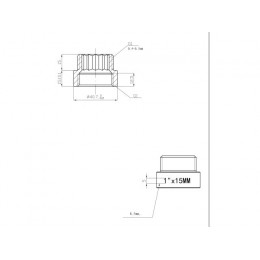 Удлинитель 1" вн.-нар. х 15 мм усиленный ХРОМ, AV Engineering (инд. упак.)
