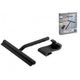 Стеклоочиститель (водосгон) с держателем, черный, PERFECTO LINEA