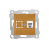 Розетка телефонная 1хRJ12 (скрытая, без рамки) дуб, RITA, MUTLUSAN