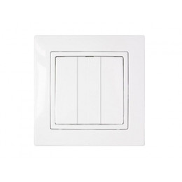 Выключатель 3 клав. (cкрытый, 10А) белый, Уют, BYLECTRICA