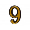Цифра дверная АЛЛЮР БОЛЬШАЯ пластик "9" золото