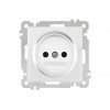 Розетка 1-ая (скрытая, без рамки, б/з) белая, DARIA, MUTLUSAN