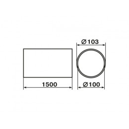 Воздуховод 1015 жесткий круглый 100мм x 1,5м ZERNBERG