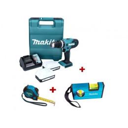 Аккум. дрель-шуруповерт MAKITA  HP 488 DWAE в чем. + АКЦИЯ рулетка и пузырьковй уровень в подарок