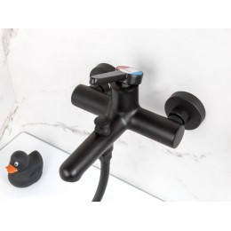 Смеситель для ванны (Lt) D35, серия Lotus черный, a-five