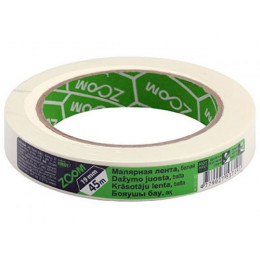 Лента малярная 19ммх45м ZOOM, белая