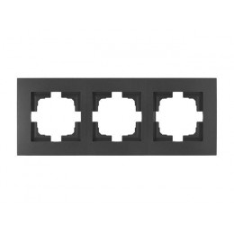 Рамка 3-местная графит, Стиль новый, Bylectrica