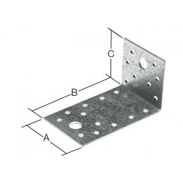 Уголок крепежный асимметричный 90х150х60 мм KUAS белый цинк STARFIX