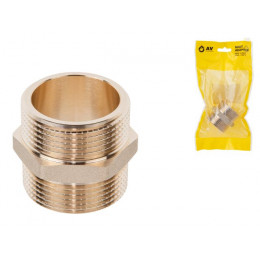 Ниппель 1 1/4" нар.-нар., AV Engineering (инд. упак.)