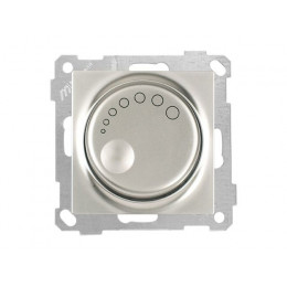 Выключатель поворотный (диммер) (скрытый, без рамки, винт. зажим, 600Вт) титан, DARIA, MUTLUSAN