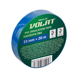 Изолента ПВХ 15ммх20м синяя ВОЛАТ