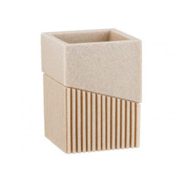 Стакан для зубных щеток ELEMENT, бежевый, PERFECTO LINEA