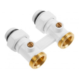 Клапан прямой шаровый 3/4" нар. для радиатора (мультифлекс), Белый, AV Engineering (инд. упак.)