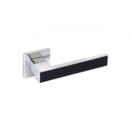 Ручка дверная АЛЛЮР АРТ "ЛАНА" CP/BL (86215) хром/черный ЗАЩИТ.ПЛЕНКА