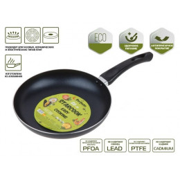 Сковорода ф 26х4.5 см, штамп., алюм., антиприг. покр., серия STARCOOK, PERFECTO LINEA
