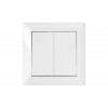 Выключатель 2 клав. (cкрытый, 10А) белый, Стиль, Bylectrica
