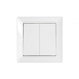 Выключатель 2 клав. (cкрытый, 10А) белый, Стиль, Bylectrica